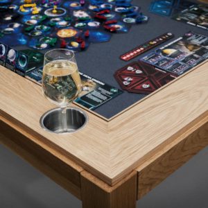 Stainless steel cup holders | Valby Gaming Table
